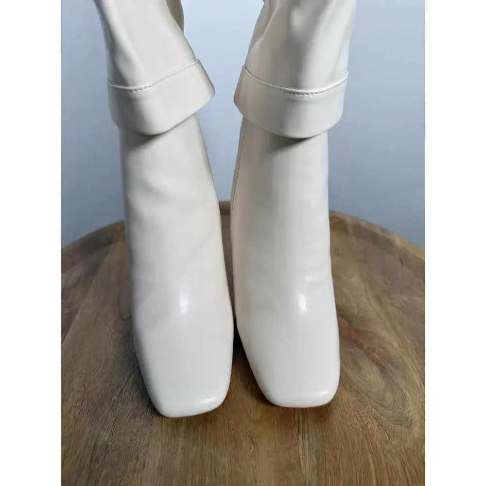 Lulus Lorlia Almond Square Toe Knee High Boots - 11 NWOB